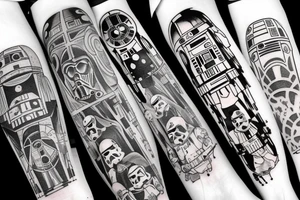 Star wars American traditional tattoo idea