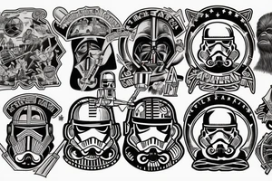 Star wars American traditional tattoo idea