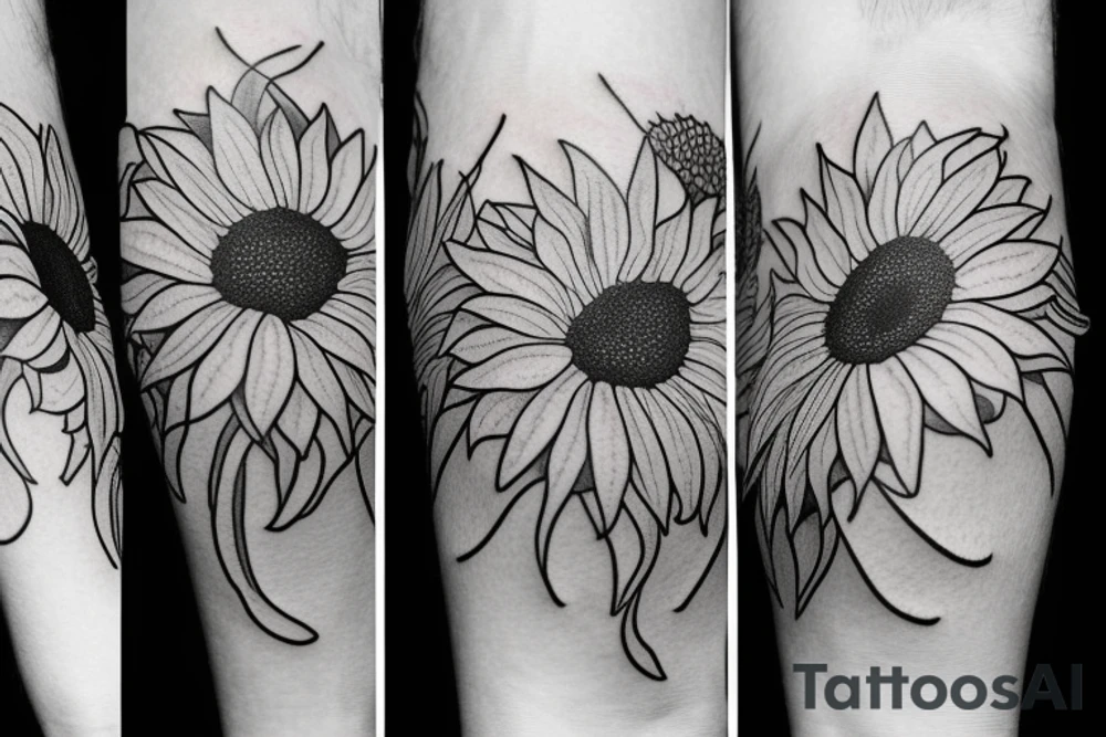 sunflower tattoo idea