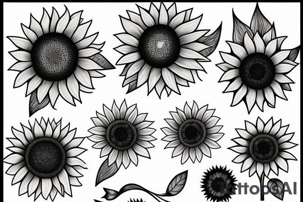 sunflower tattoo idea