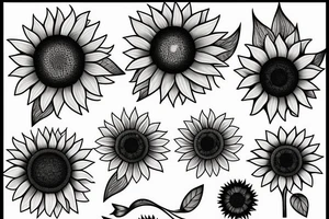 sunflower tattoo idea