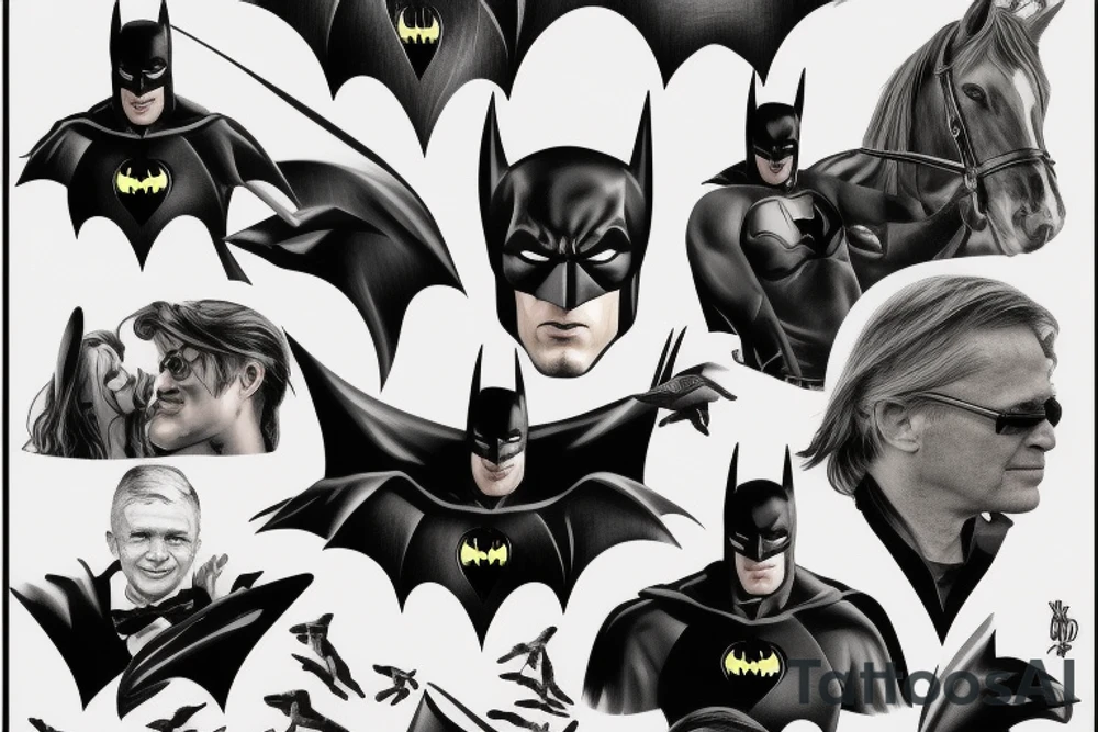 batman on a horse tattoo idea