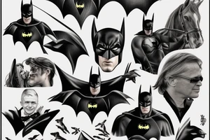 batman on a horse tattoo idea