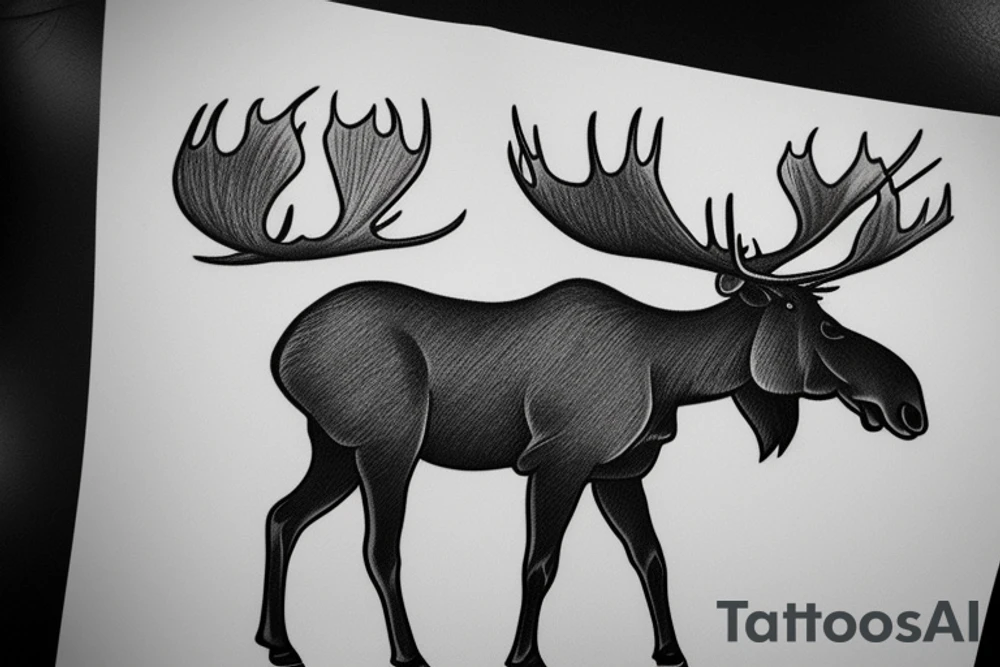 female moose tattoo idea