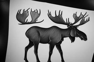 female moose tattoo idea