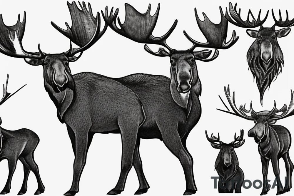female moose tattoo idea