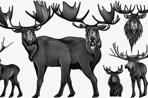 female moose tattoo idea