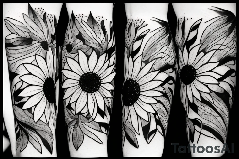 sunflower tattoo idea