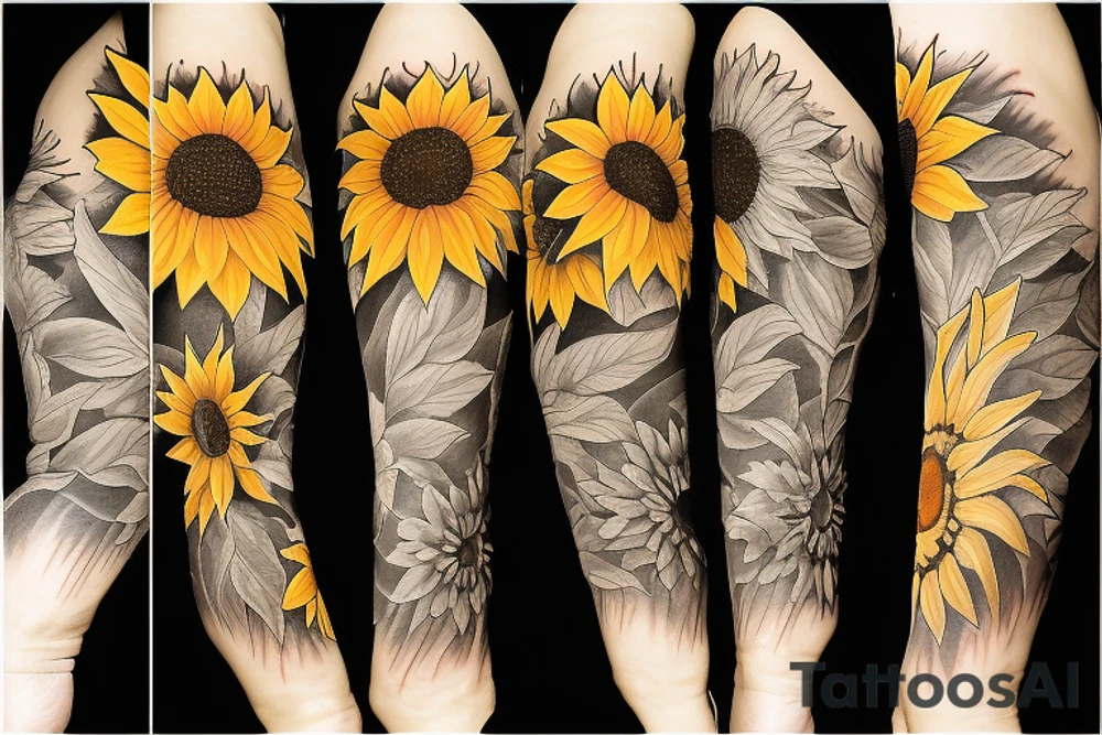 sunflower tattoo idea