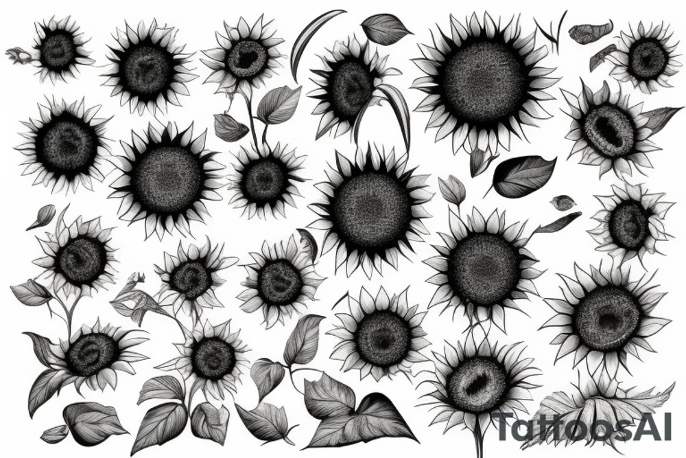 sunflower tattoo idea