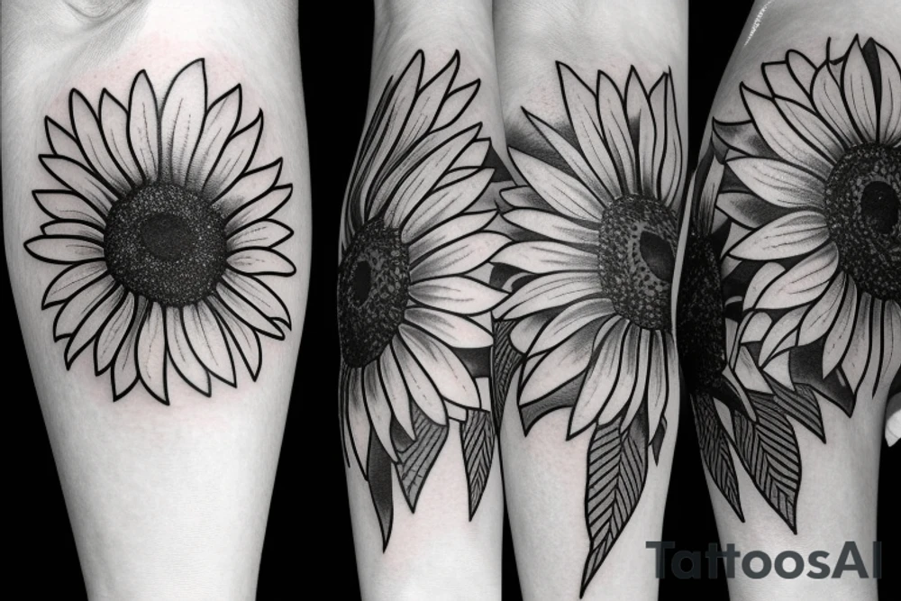 sunflower tattoo idea