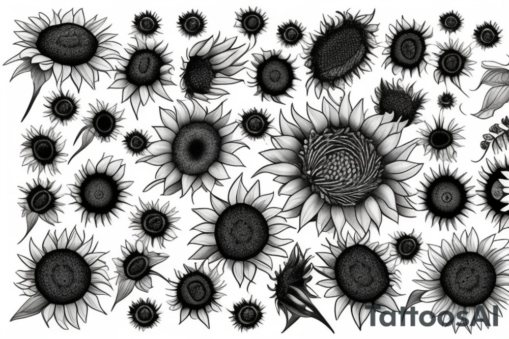 sunflower tattoo idea