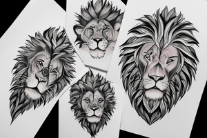 une tête de lion tattoo idea