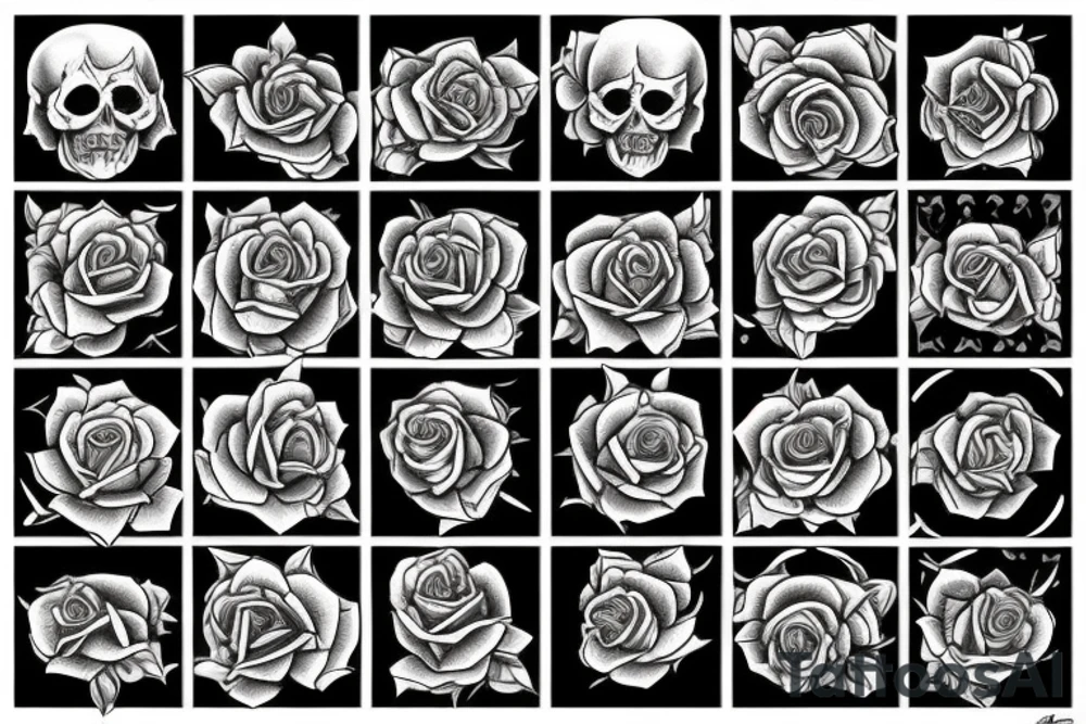 cars and rose tattoo idea