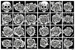 cars and rose tattoo idea
