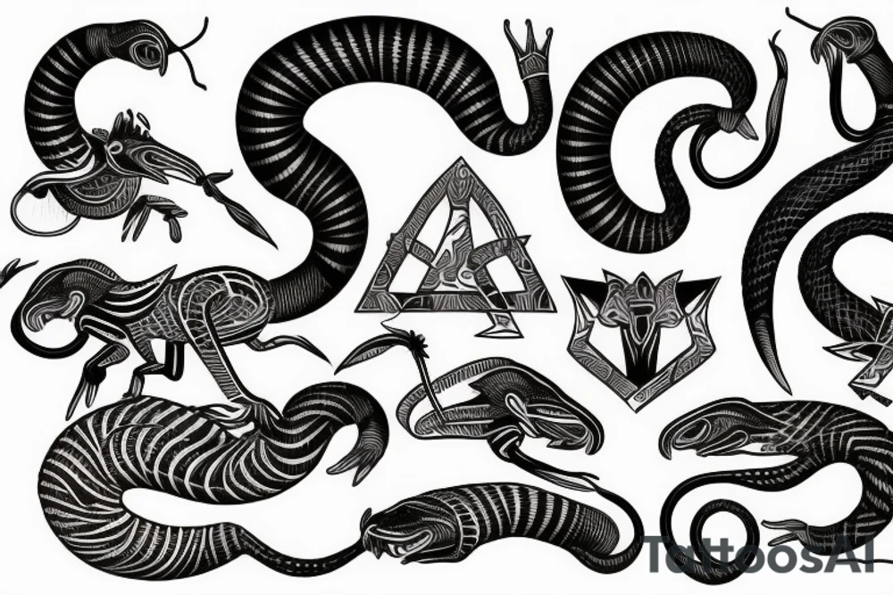 African design king cobra tattoo idea