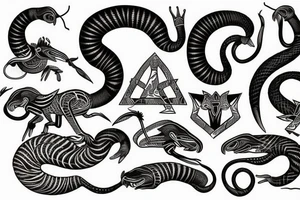 African design king cobra tattoo idea
