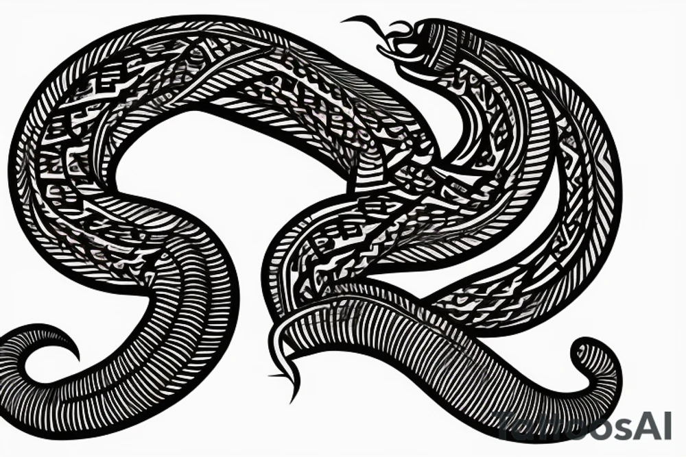 African design king cobra tattoo idea