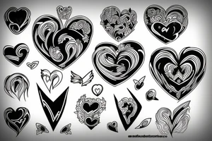 Anime Heart tattoo idea