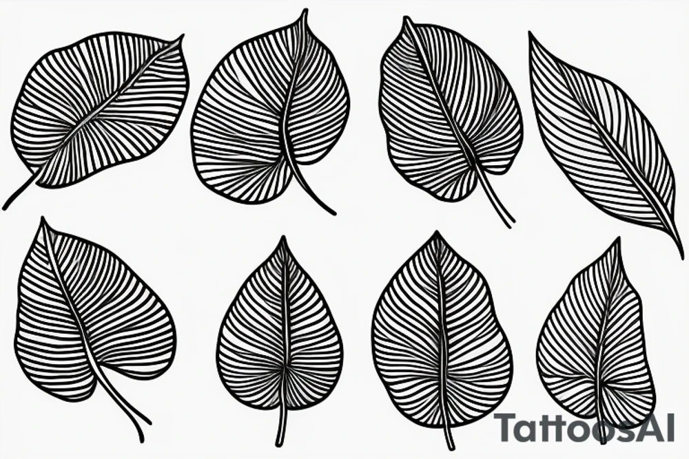 monstera leaf tattoo idea
