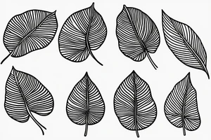 monstera leaf tattoo idea