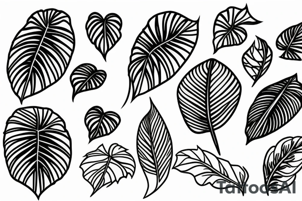 monstera leaf tattoo idea