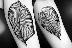 monstera leaf tattoo idea