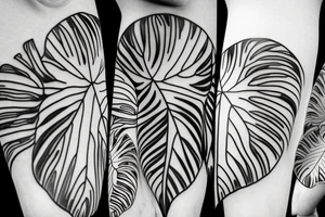 monstera leaf tattoo idea