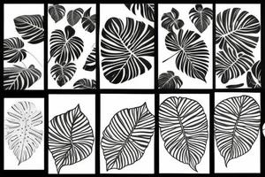 monstera leaf tattoo idea