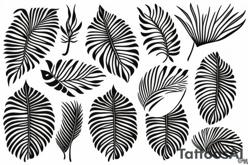 Monstera deliciosa leaf tattoo idea