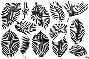 Monstera deliciosa leaf tattoo idea