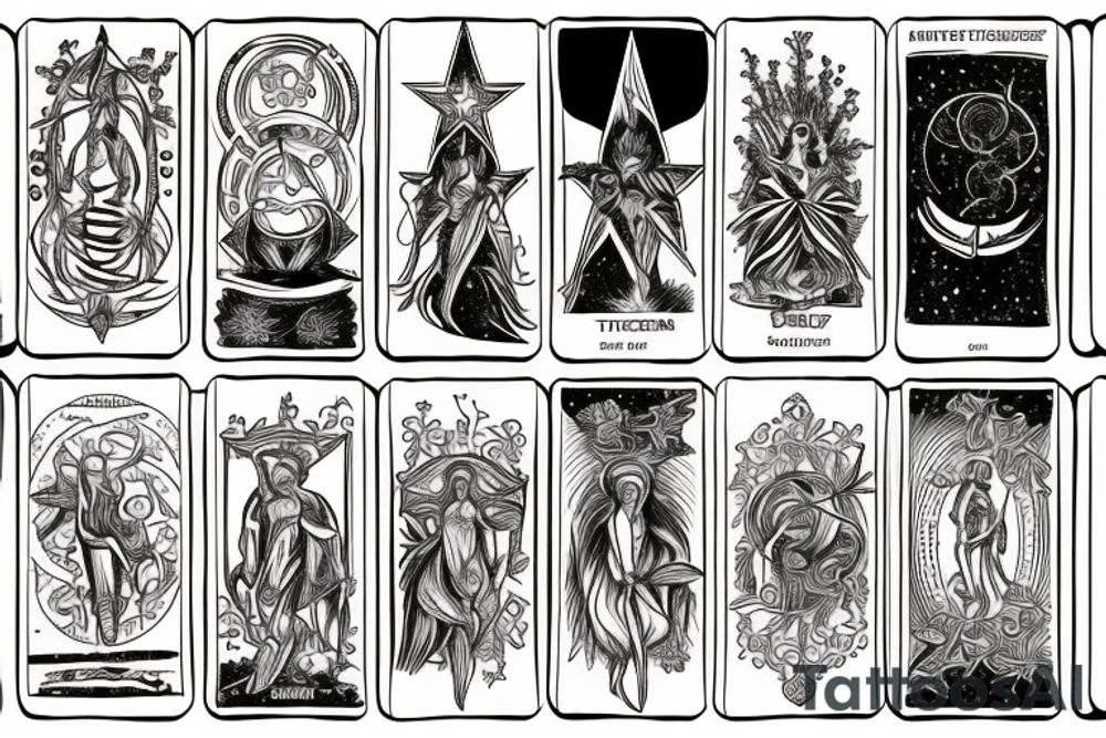 The star tarot card tattoo idea