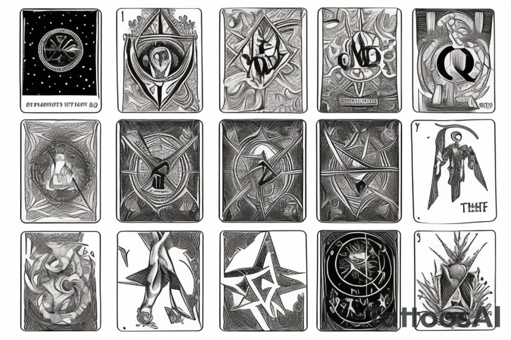 The star tarot card tattoo idea