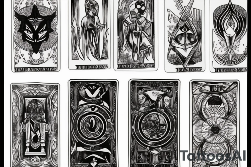 Tarot card tattoo idea