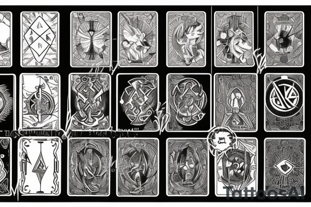Tarot card tattoo idea