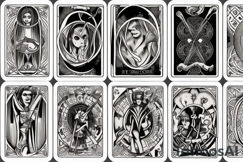 Tarot card tattoo idea