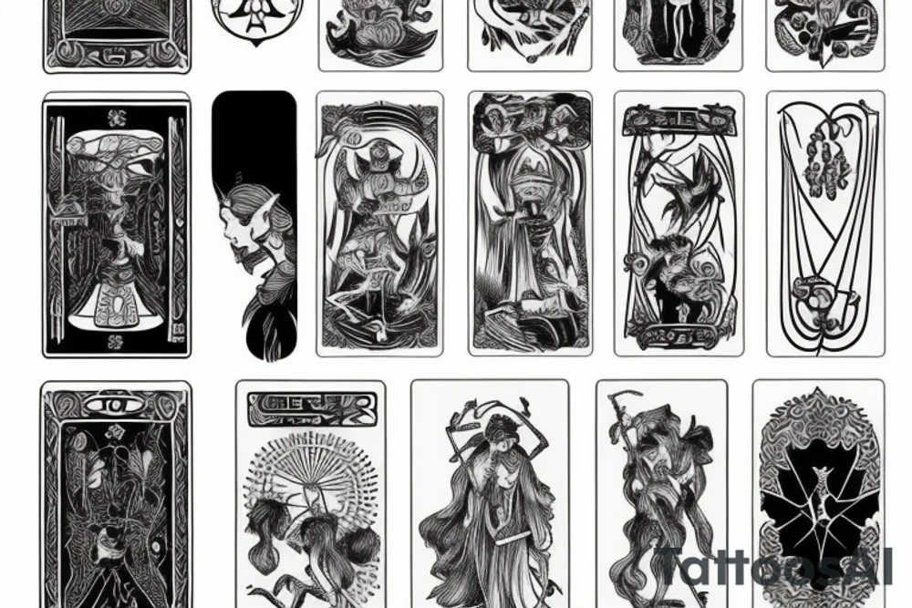 Tarot card tattoo idea