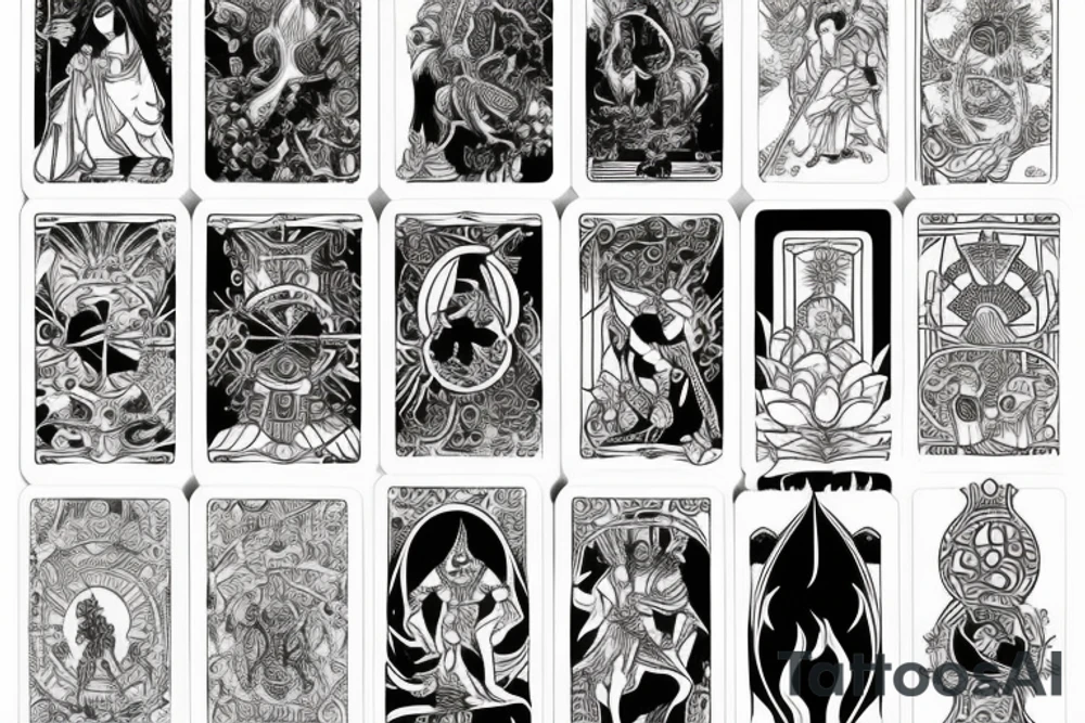 Tarot card tattoo idea