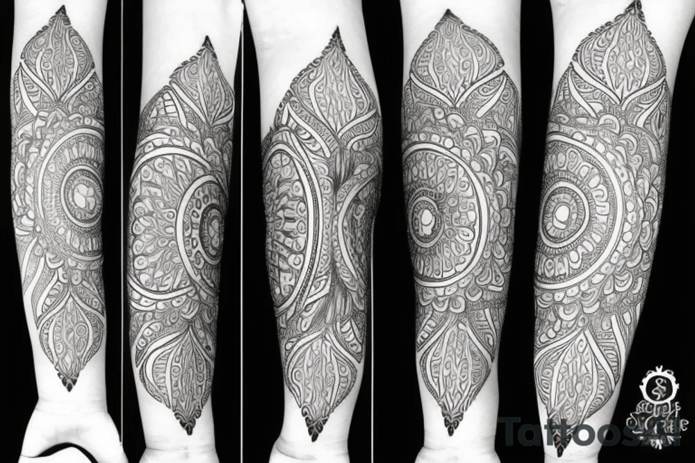 mandala florale tattoo idea