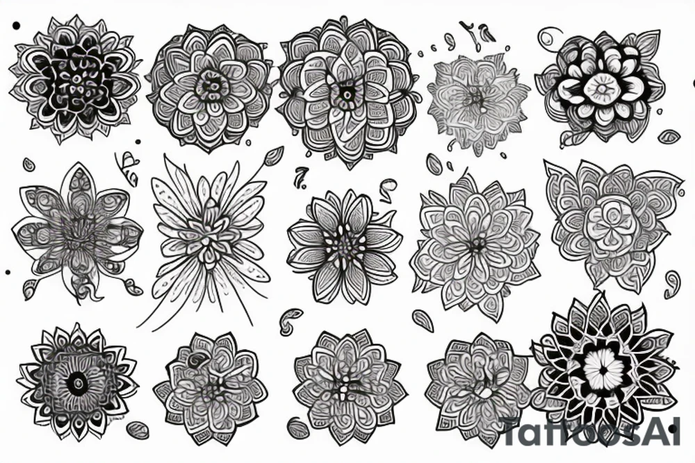 mandala florale tattoo idea