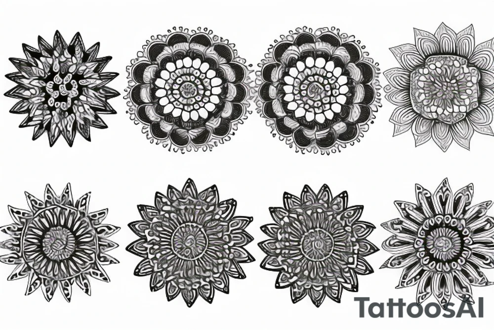 mandala florale tattoo idea