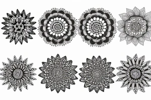 mandala florale tattoo idea