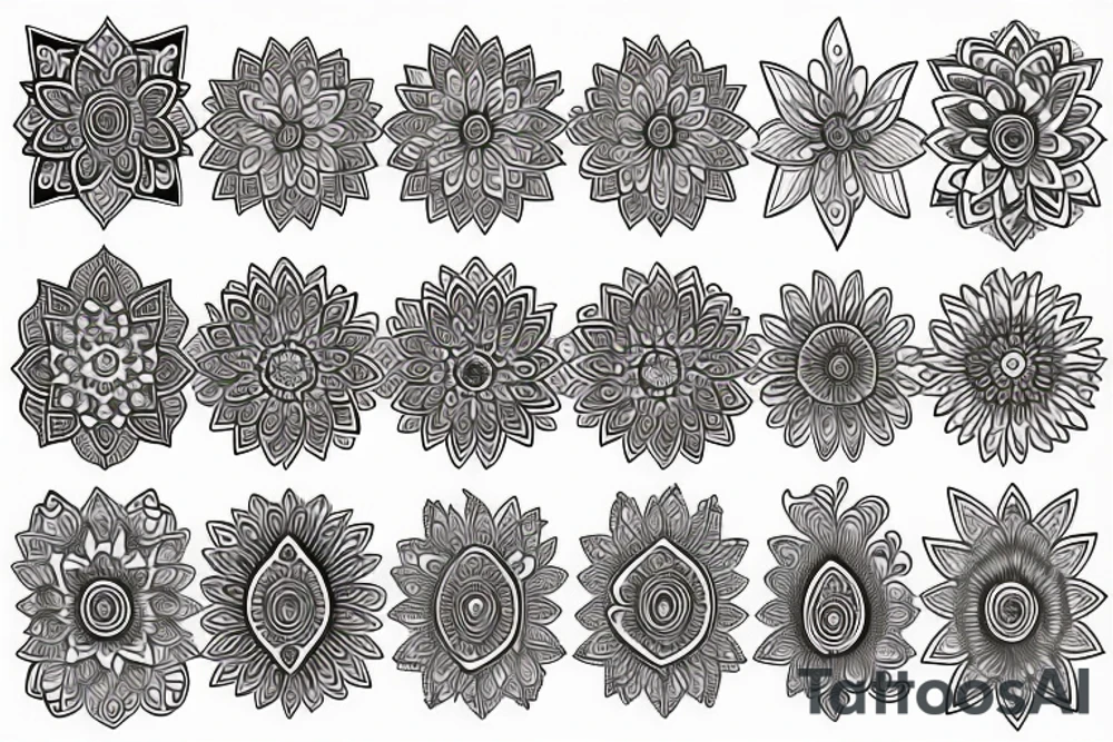 mandala florale tattoo idea
