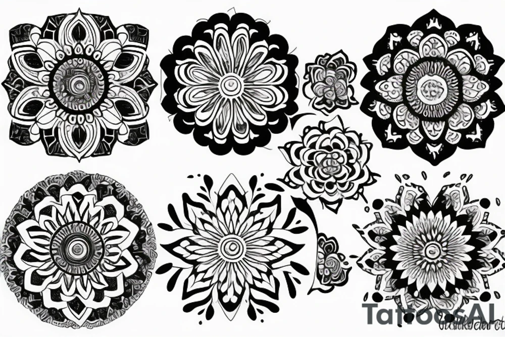 mandala florale tattoo idea