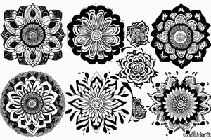 mandala florale tattoo idea