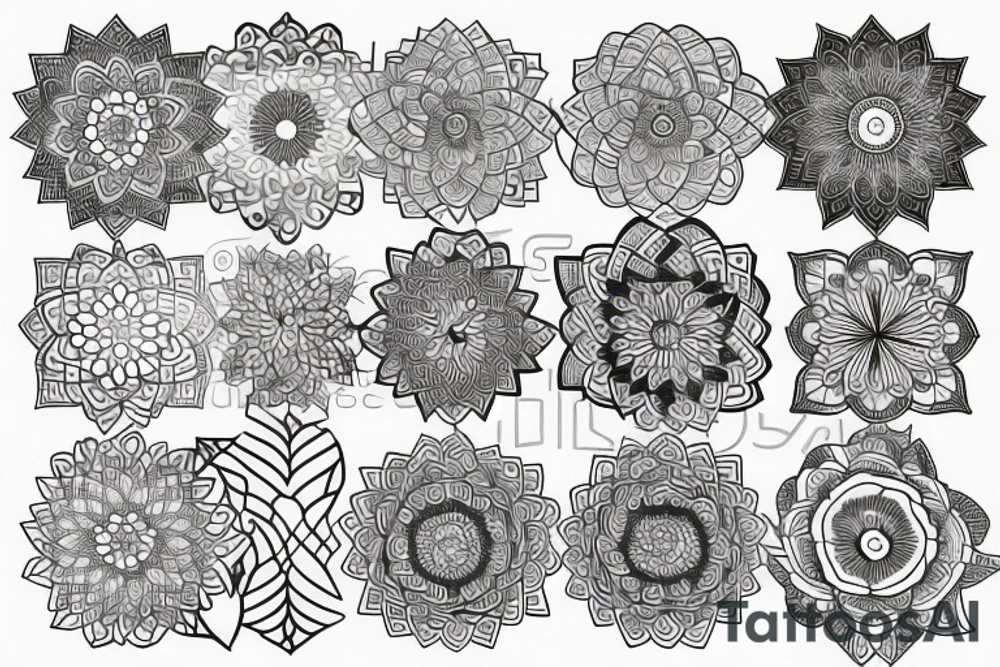 mandala florale tattoo idea