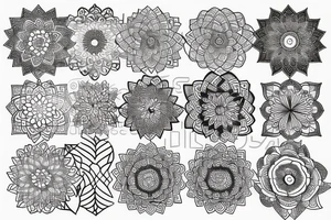 mandala florale tattoo idea