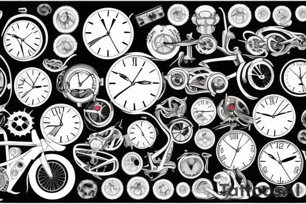 Clock aero 
bike cog tattoo idea