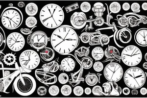 Clock aero 
bike cog tattoo idea