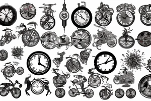 Clock aero 
bike cog tattoo idea